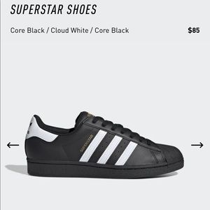 Adidas Black Superstar Shoes